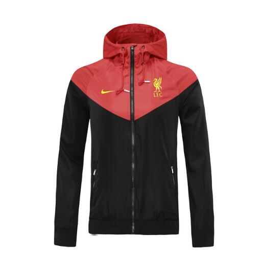 Liverpool Black Red Hoodie Windbreaker Jacket 2020/21